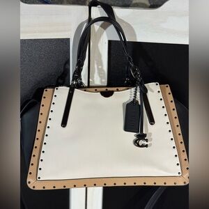 Coach NWOT Dreamer Black/White, and Tan Shoulder Bag!